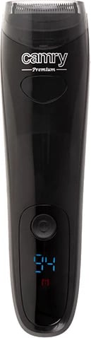 Trimer mjekre me vakum, Camry CR 2833, pa kabllo, LCD, 60 min, karikim USB, 2 përshtatës 3–12 mm, e zezë