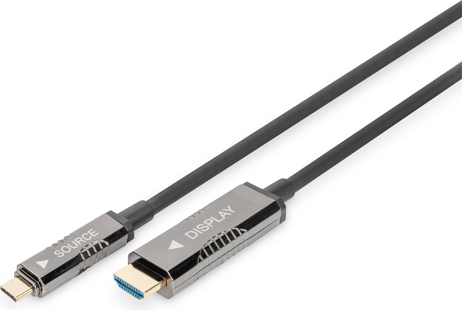 Kabllo adapter Digitus USB Type-C në HDMI 4K, 20m, i zi