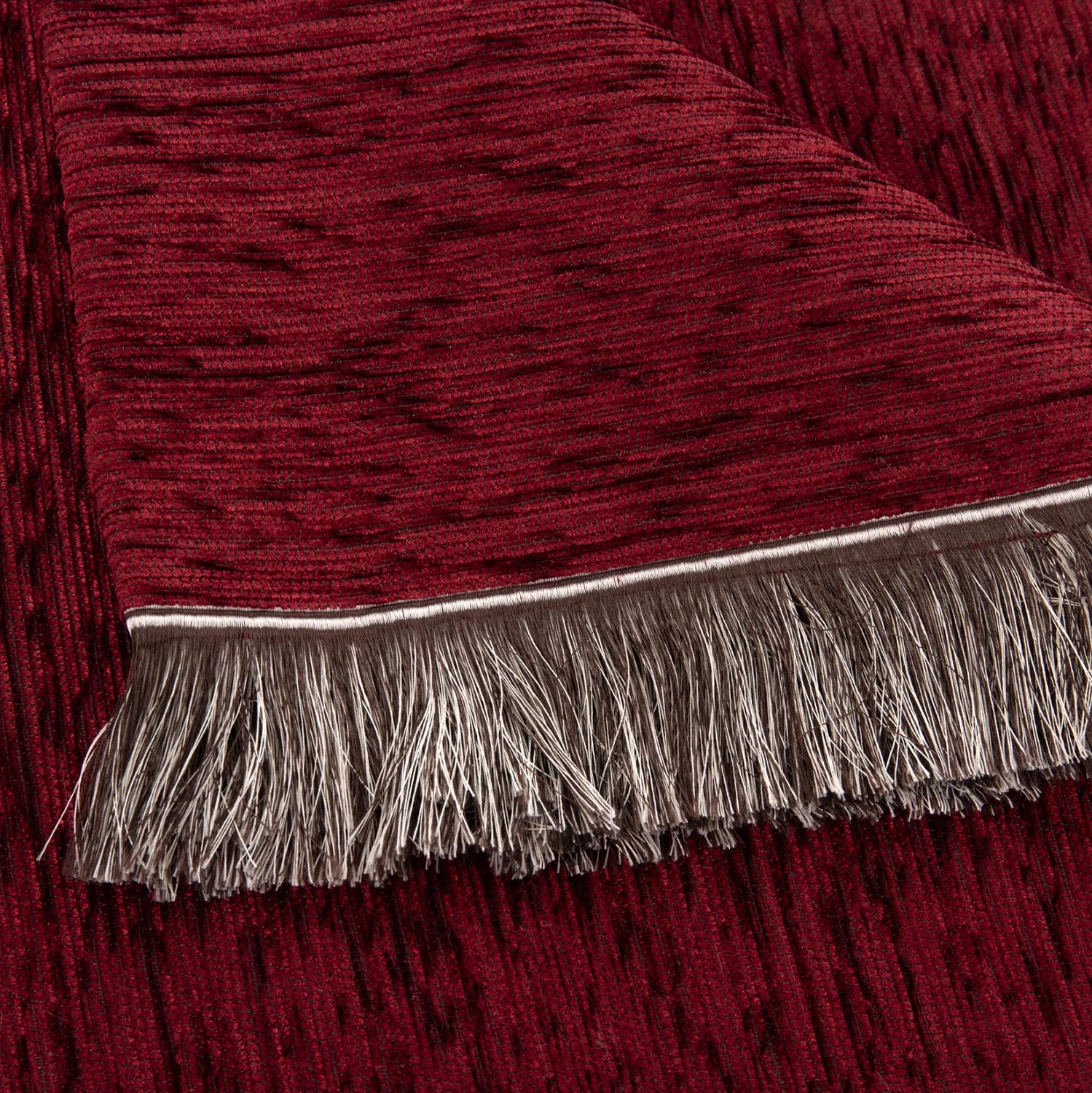 Mbulesë divani me franja DREAMTOPIA FH12161.08 ngjyrë e kuqe burgundy 245x170cm