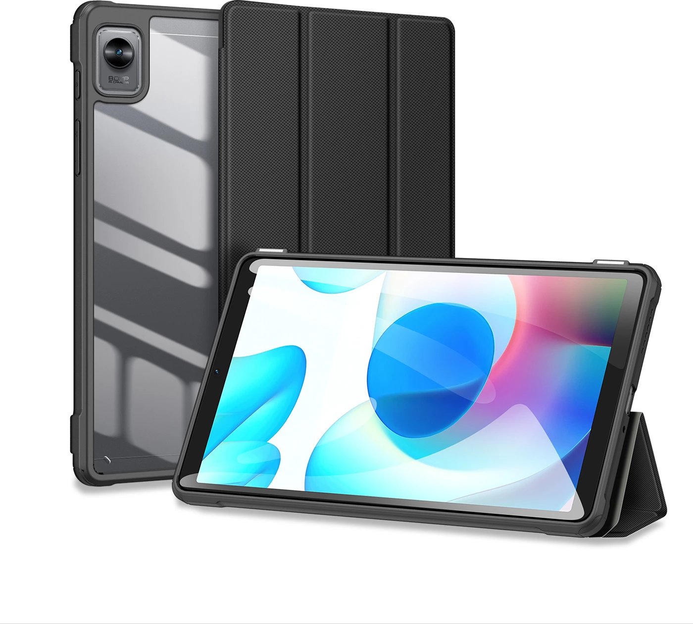 Mbështjellës Dux Ducis Toby Flip për Realme Pad Mini 8.7", i zi