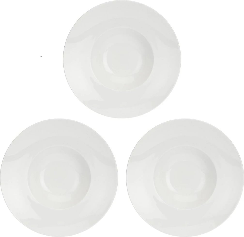 Set i 3 tasave sallate LA PORCELLANA BIANCA Convivio, 26.5 cm, Bardhë