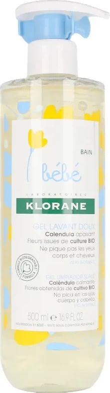 Gel larës i butë për bebe Klorane Calendula 500ml