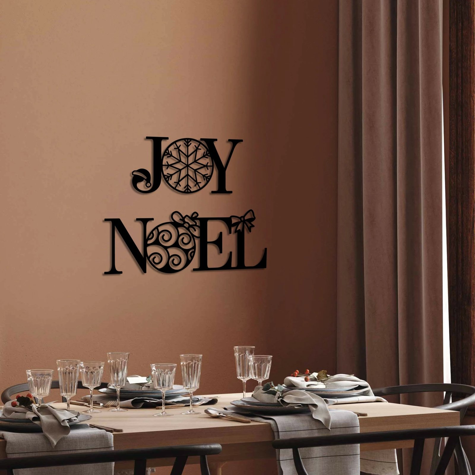 Aksesor dekorativ metalik për mur, Wallity, Vit i Ri 3