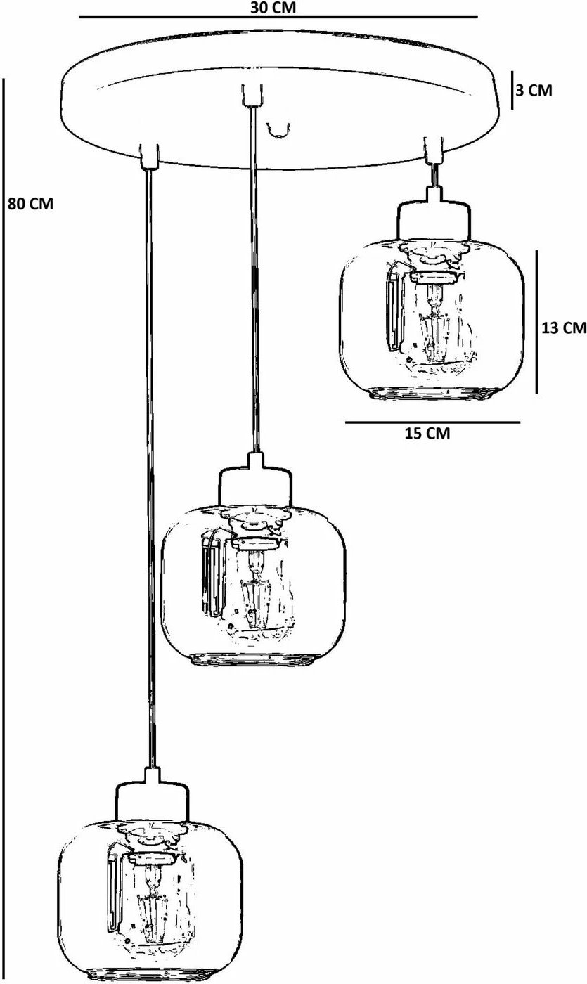 Llambë tavani Opviq, ngjyrë mjaltë dhe ari, 9060-3