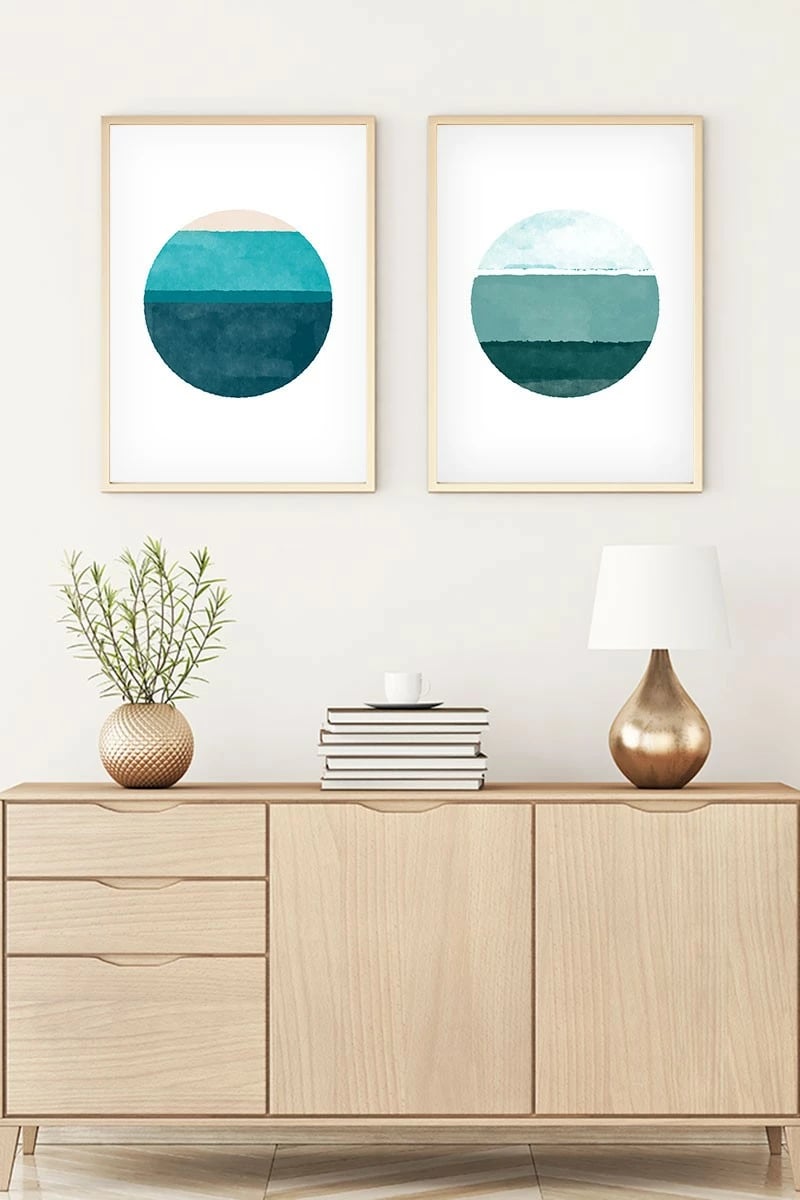 Pikturë dekorative me kornizë MDF (2 copë), Wallity, Huhu72, 30x40cm