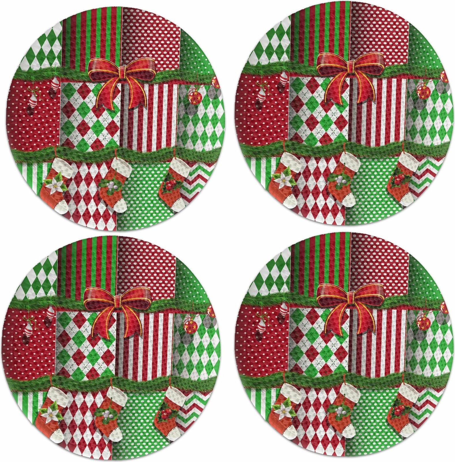 Set nënshtruesish tavoline, shumëngjyrësh, Hermia Concept, 3020Supla, 4 copë, 37cm