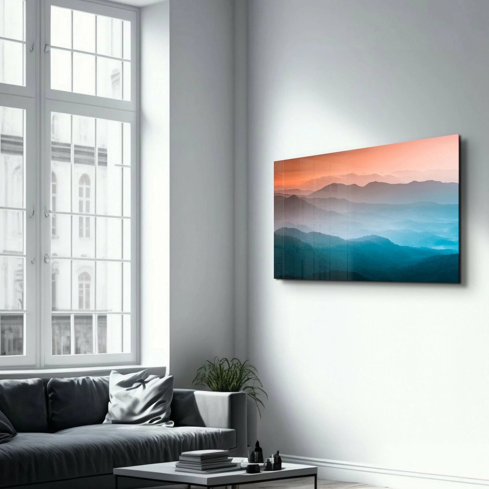 Pikturë dekorative prej xhami të temperuar, shumëngjyrëshe, CAM-5081, 46x72cm