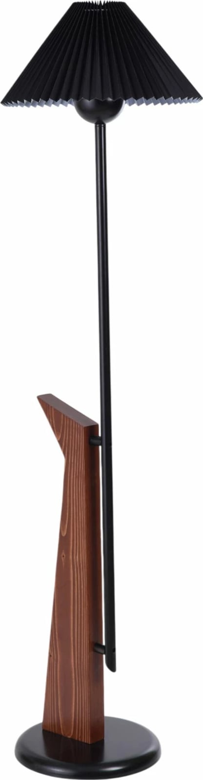 Llambë dyshemeje Opviq, 8956-4, metal dhe dru, e zezë dhe arre