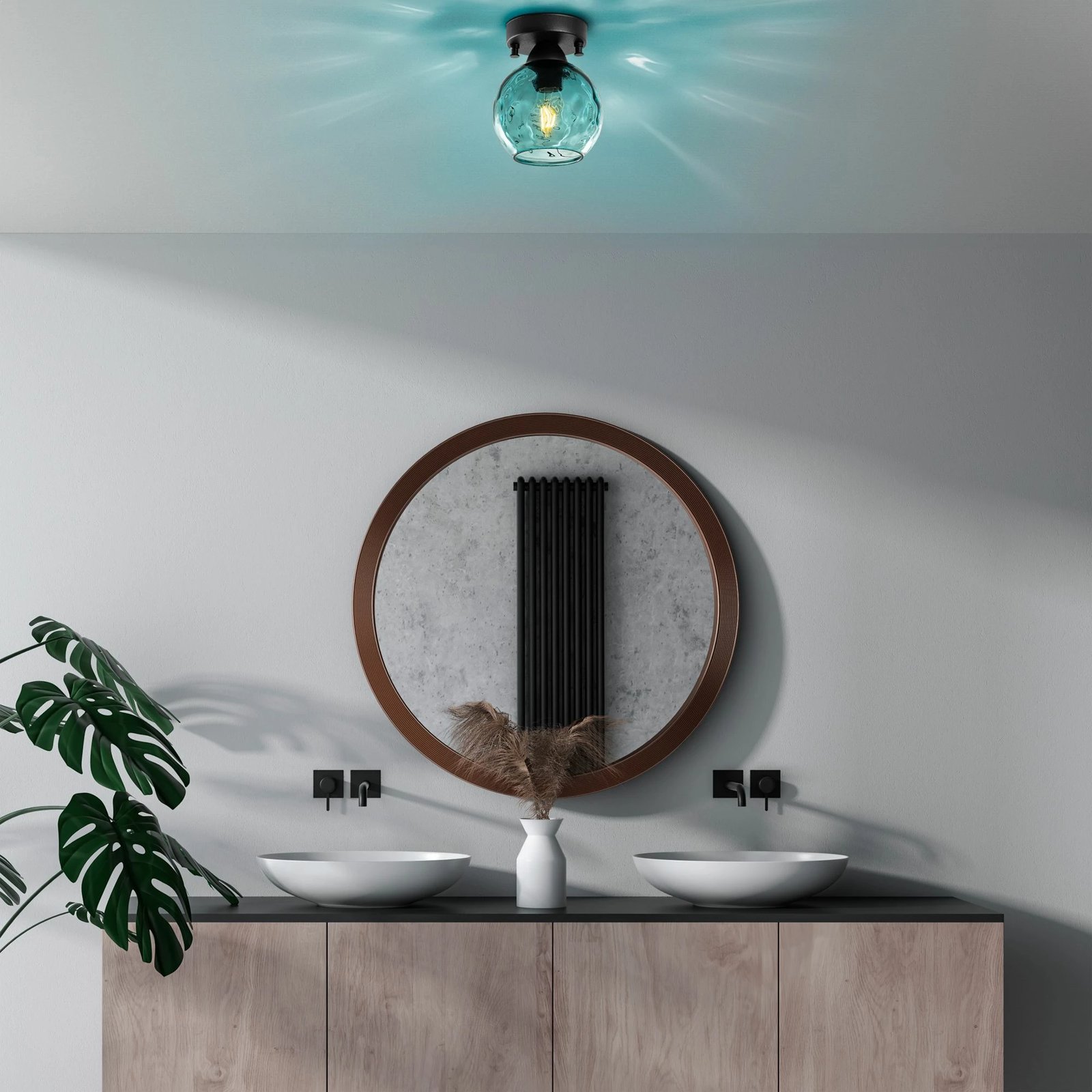 Llambë tavani Opviq Benek - 15 - 14372, ngjyrë kaltër e zezë