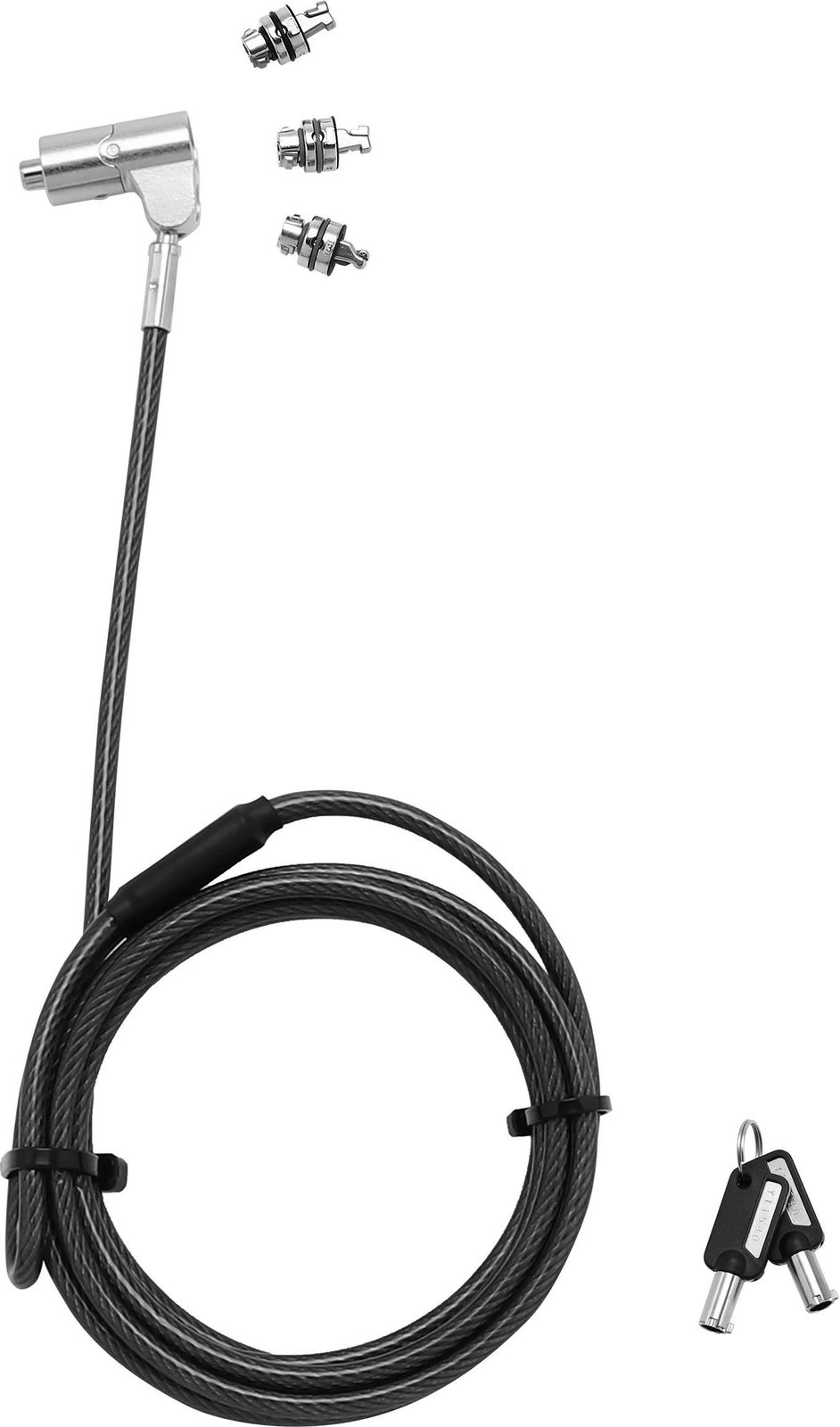 Kabllo sigurie DICOTA D31699, 2m, çelik/plastik, e zezë