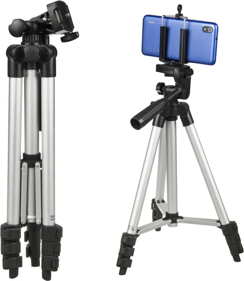 Dritë unazore LED 10", Maclean MCE610, 12W, tripod deri 110 cm, USB 5V, e zezë, set me mbajtës celulari dhe telekomandë Bluetooth
