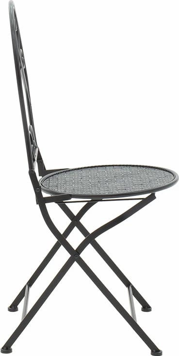 Tavolinë me karrige 3 copë Walen metal i zi