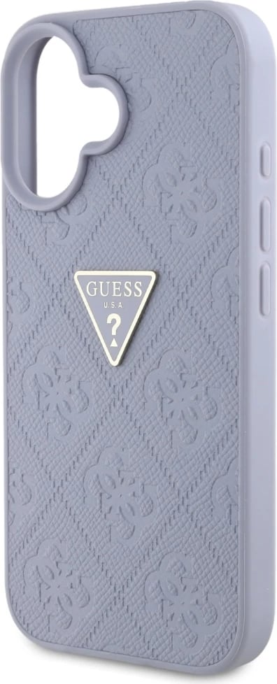 Mbështjellës Guess Hot Stamp 4G Pattern Triangle Metal Logo për iPhone 16, Vjollcë Mbështjellës Guess Hot Stamp 4G Pattern Triangle Metal Logo për iPhone 16, Vjollcë