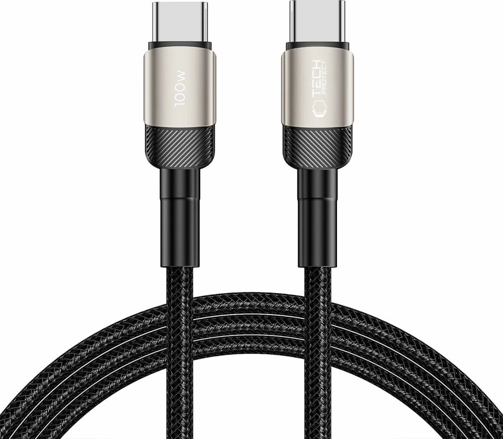 Kabllo USB-C/USB-C Tech-Protect UltraBoost Evo 2m, 100W, titanium