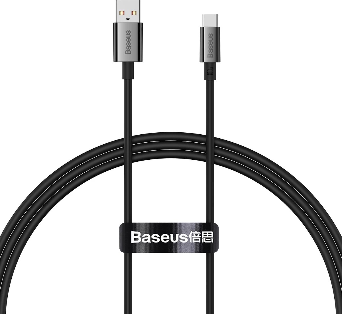 Kabllo Baseus Superior Series USB-A / USB-C, 1m, 100W, e zezë