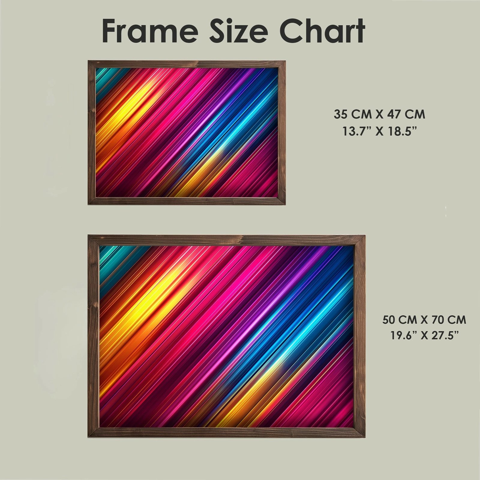 Pikturë dekorative me kornizë MDF, shumëngjyrëshe, Wallity, TUN123-XL, 50x70x3.5cm