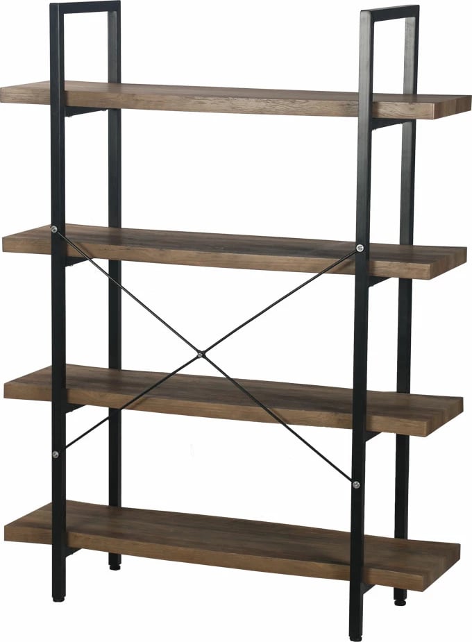 Raft librash Brick-Urban, ngjyrë arre e zezë, 105x32x140