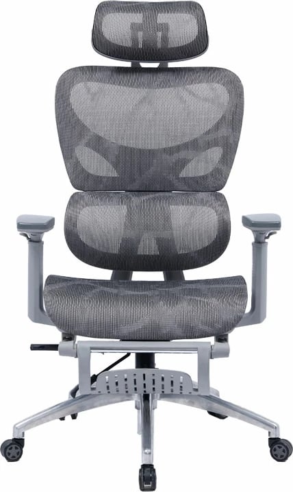 Karrige menaxheri për zyre me mbështetëse këmbësh Thelonius rrjetë gri