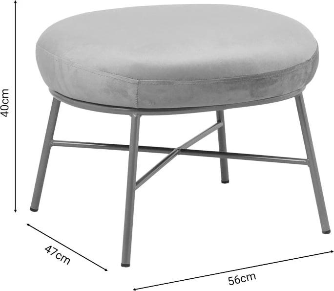 Karrige Susanna kadife mollë e kalbur-këmbë metali të artë 56x47x40cm