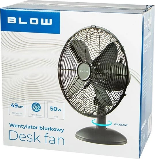 Ventilator tavoline BLOW 44-658#, 12 inç (30cm), 50W, i zi