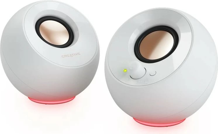 Altoparlantë Creative Pebble SE RGB, 2.0, USB, të bardhë