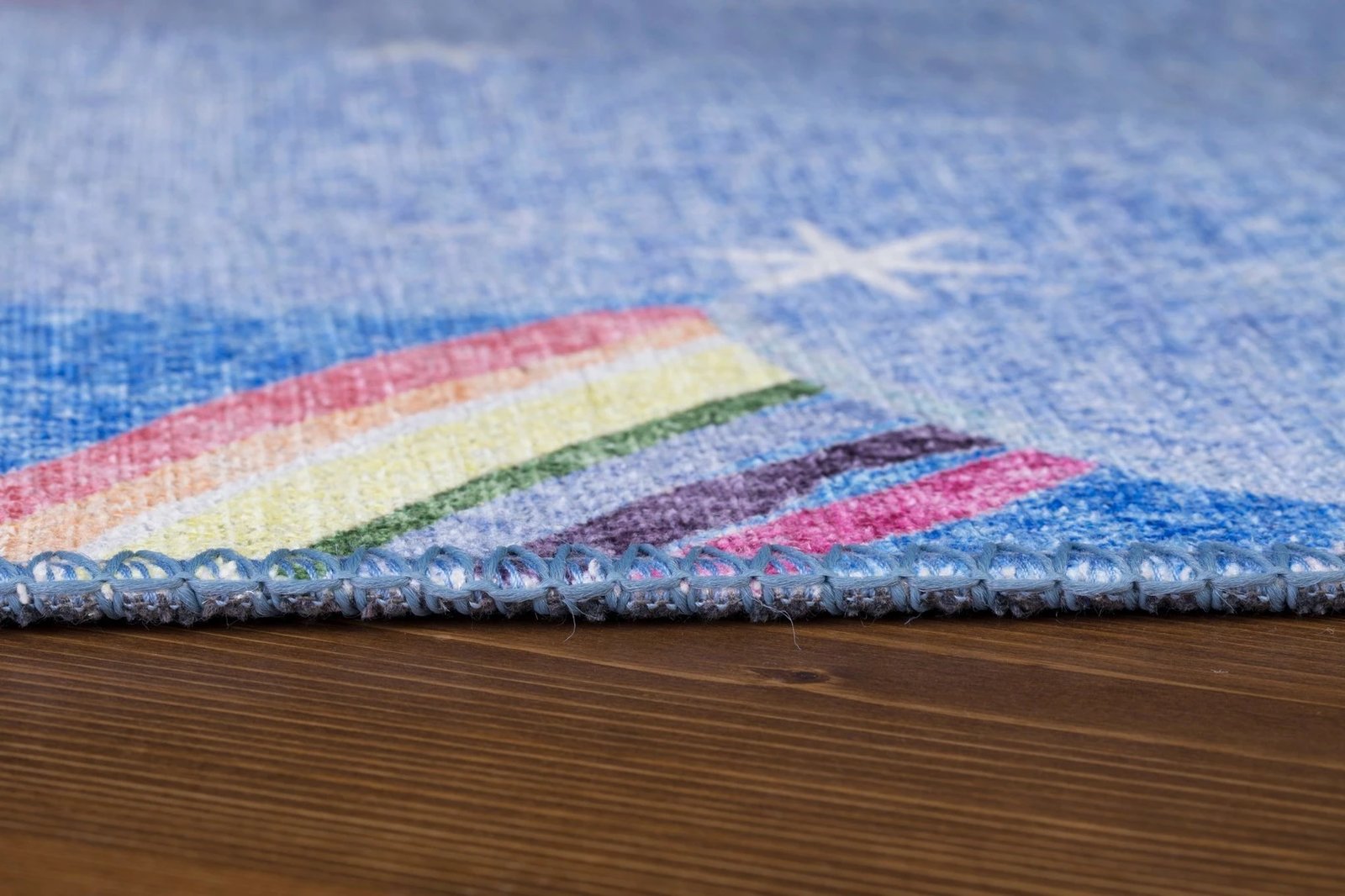 Qilim (210 x 310) Conceptum Hypnose, chenille i hollë, ngjyrë blu AL 108