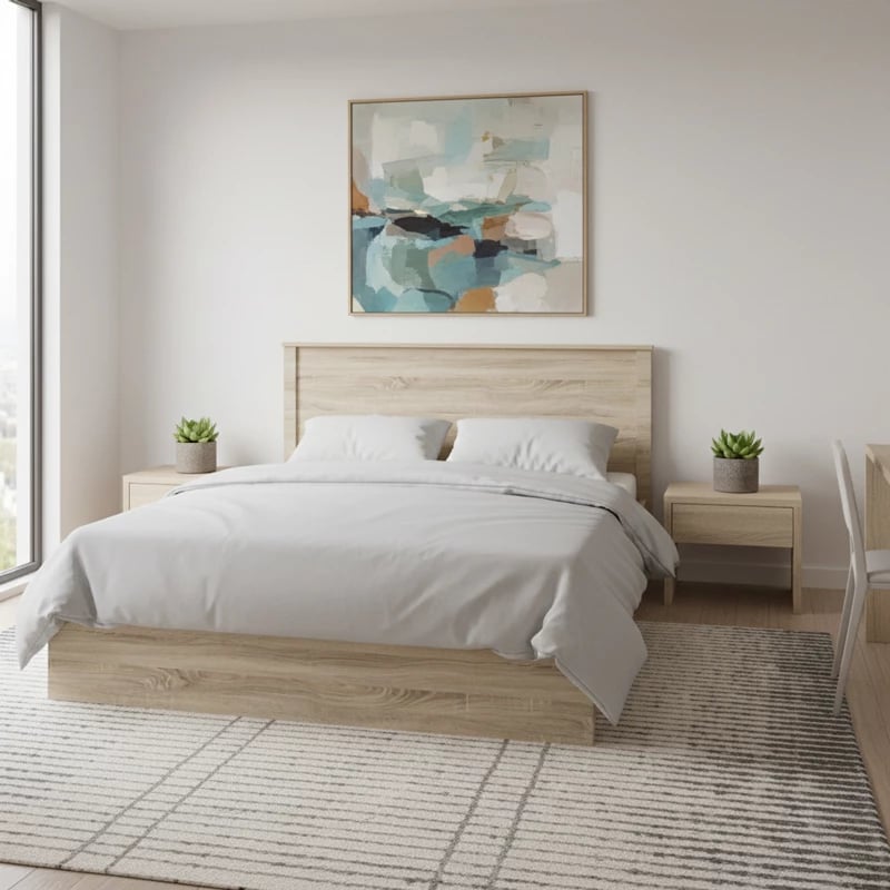 Krevat Athos, ngjyrë sonoma, 160x200 cm