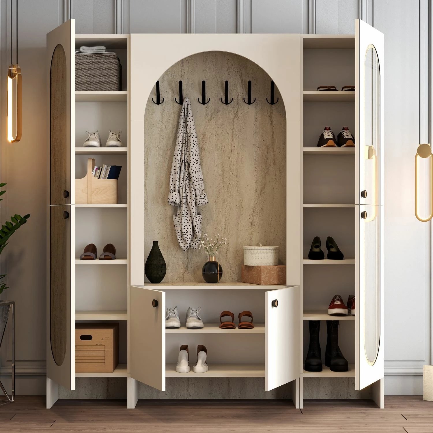 Stendë korridori Skye Decor, ngjyrë krem dhe travertin, Palermo Klm