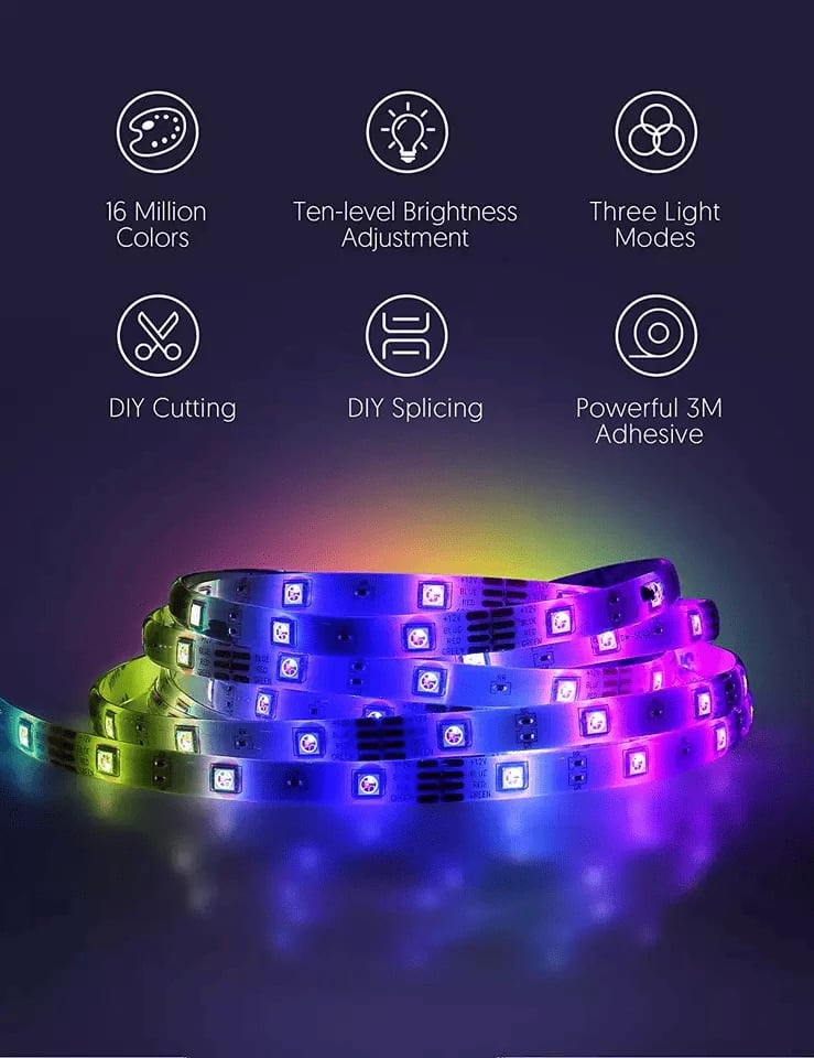Drita LED Tech Time Smart Life Wi-Fi RGB Color Neon LED Strip Light ( 5M 300LED IP65 )