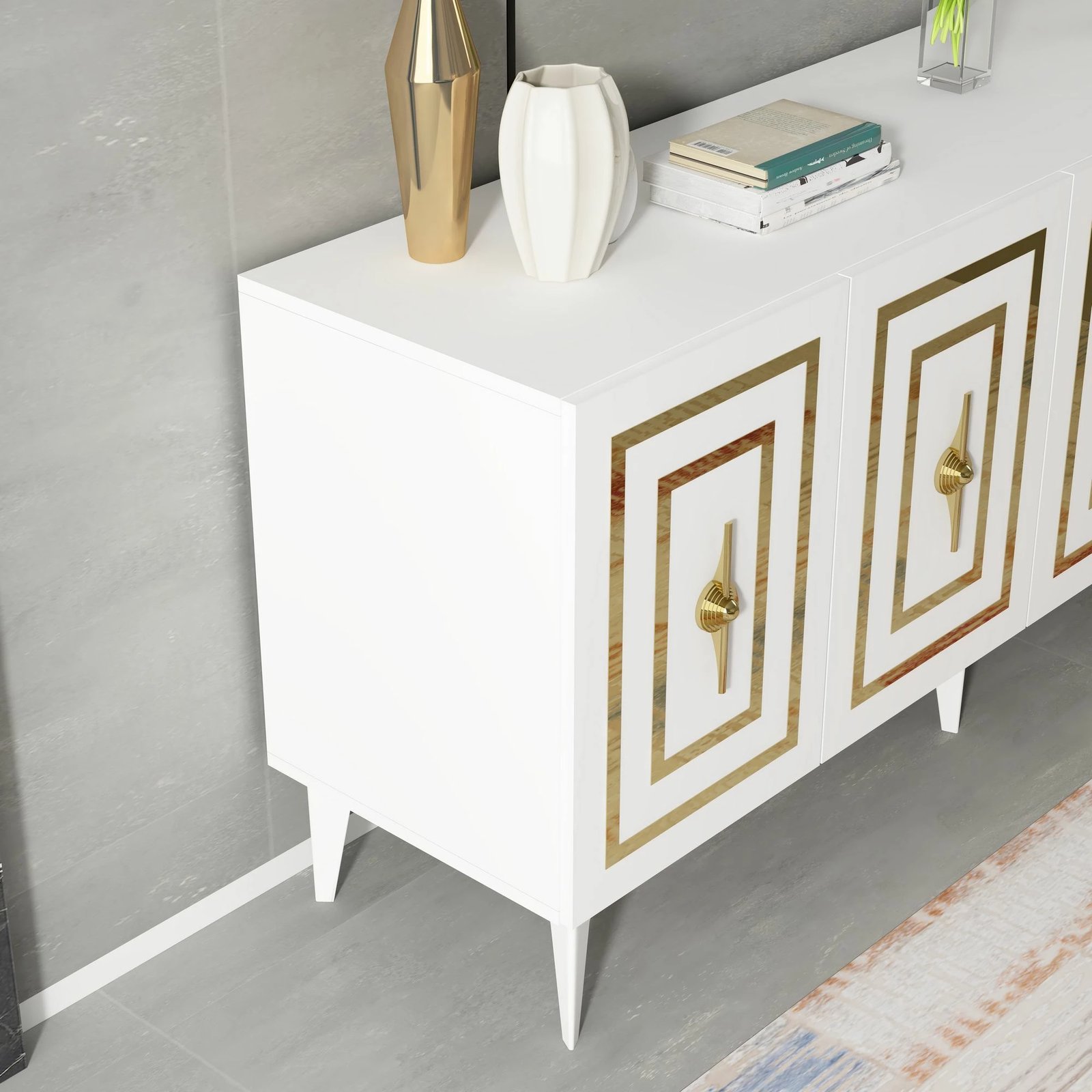 Konsol Skye Decor, ngjyrë e bardhë, Viola