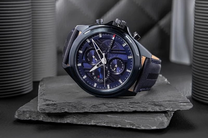Orë dore për meshkuj Tommy Hilfiger, navy blue