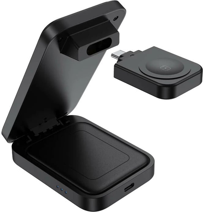 Karikues wireless magnetik 3-në-1 Choetech T611-F për iPhone 12/13/14/15, i bardhë