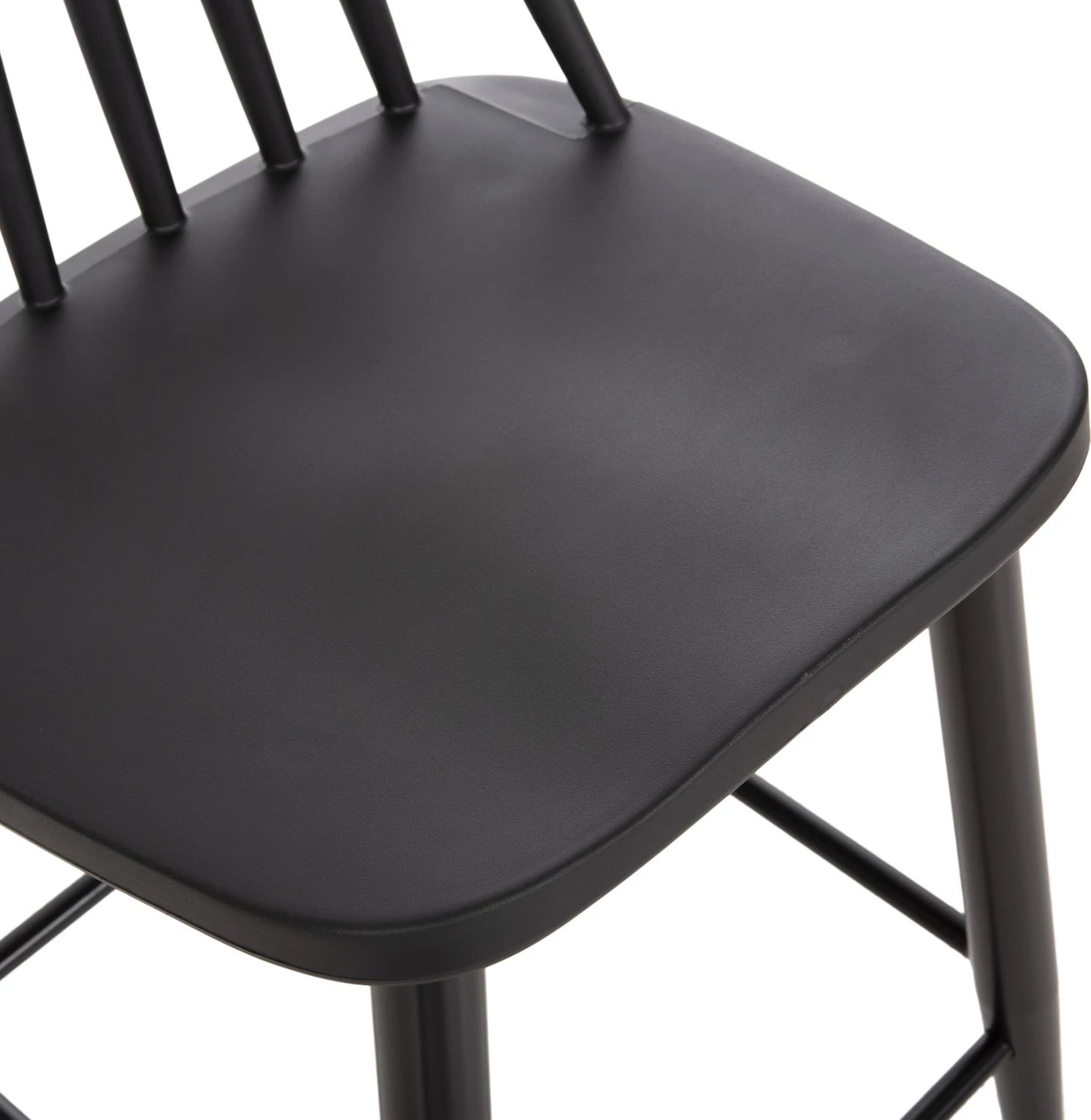 Karrige për bar mesatare VANESSA FH9300.12 polipropilen & metalike, e zezë, 45,5x46x97H cm., set prej 2 copë