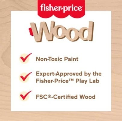 Ksylofon druri Fisher Price HXV13, shumëngjyrësh, me çekiç