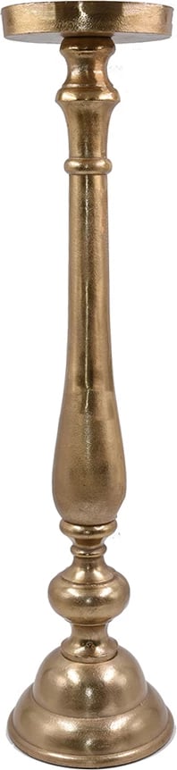 Mbajtës qirinjsh IONAS, alumin, ngjyrë ari, 18x18x74 cm