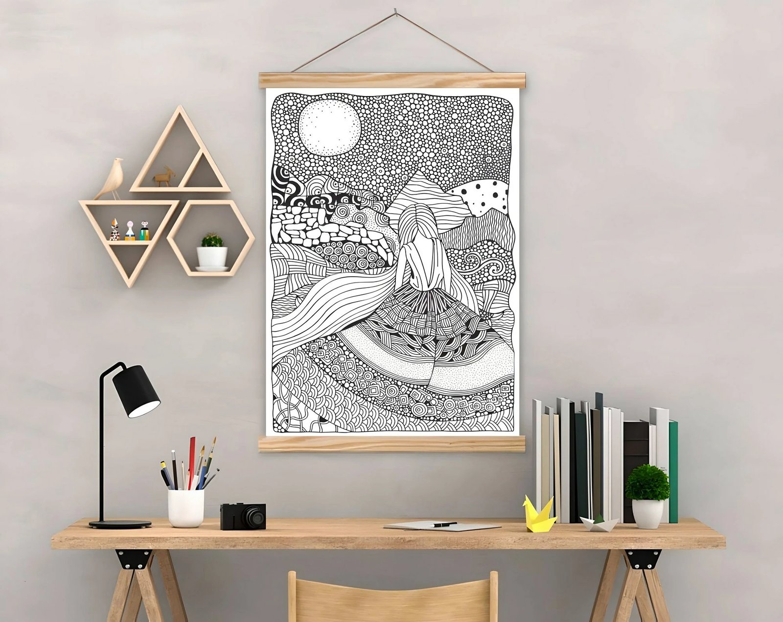 Pikturë dekorative me kornizë, shumëngjyrëshe, Wallity MRG35, 50x70cm