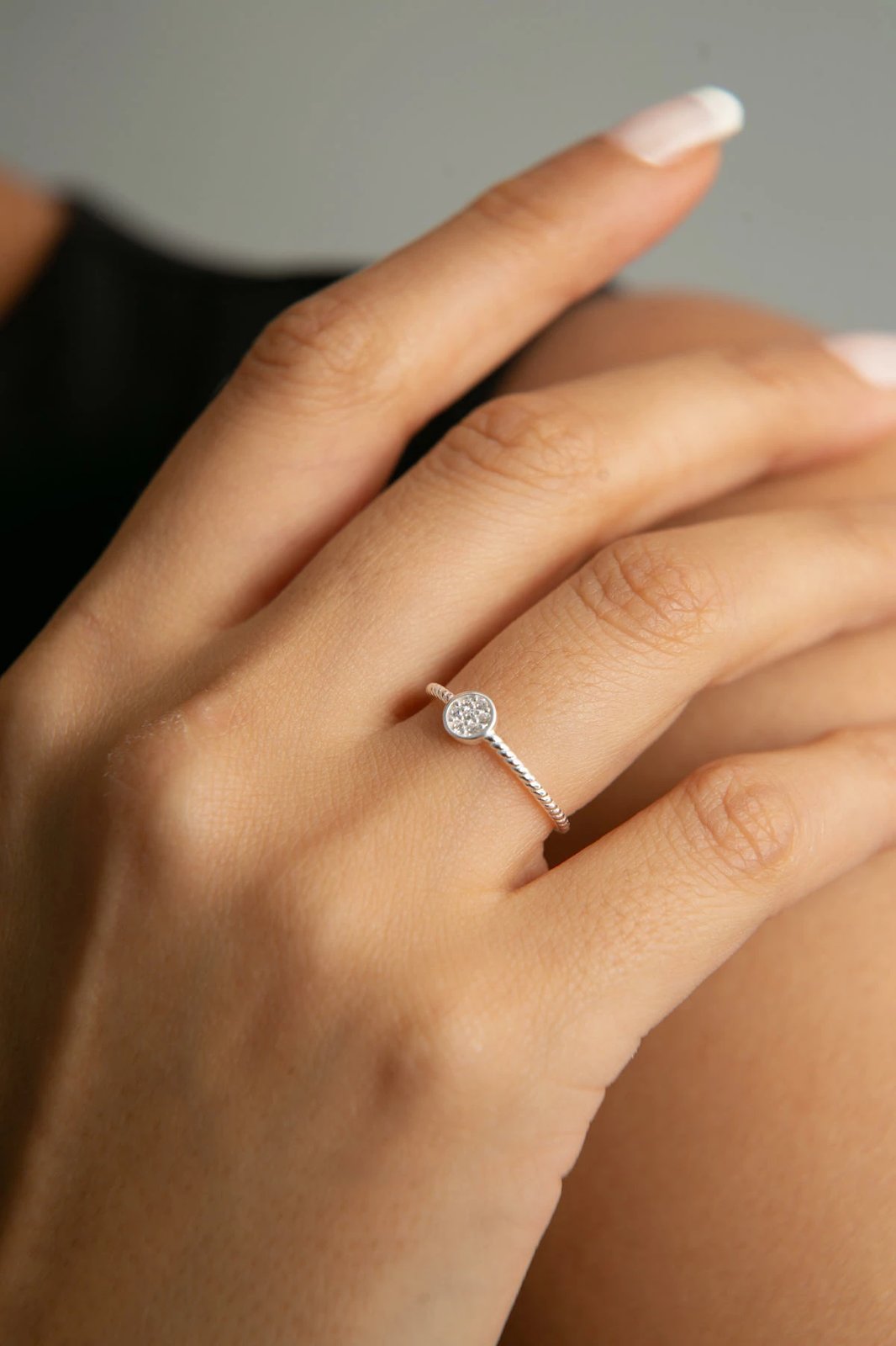 Unazë argjendi Elika Silver, e rregullueshme, gur zirkoni, FA182287