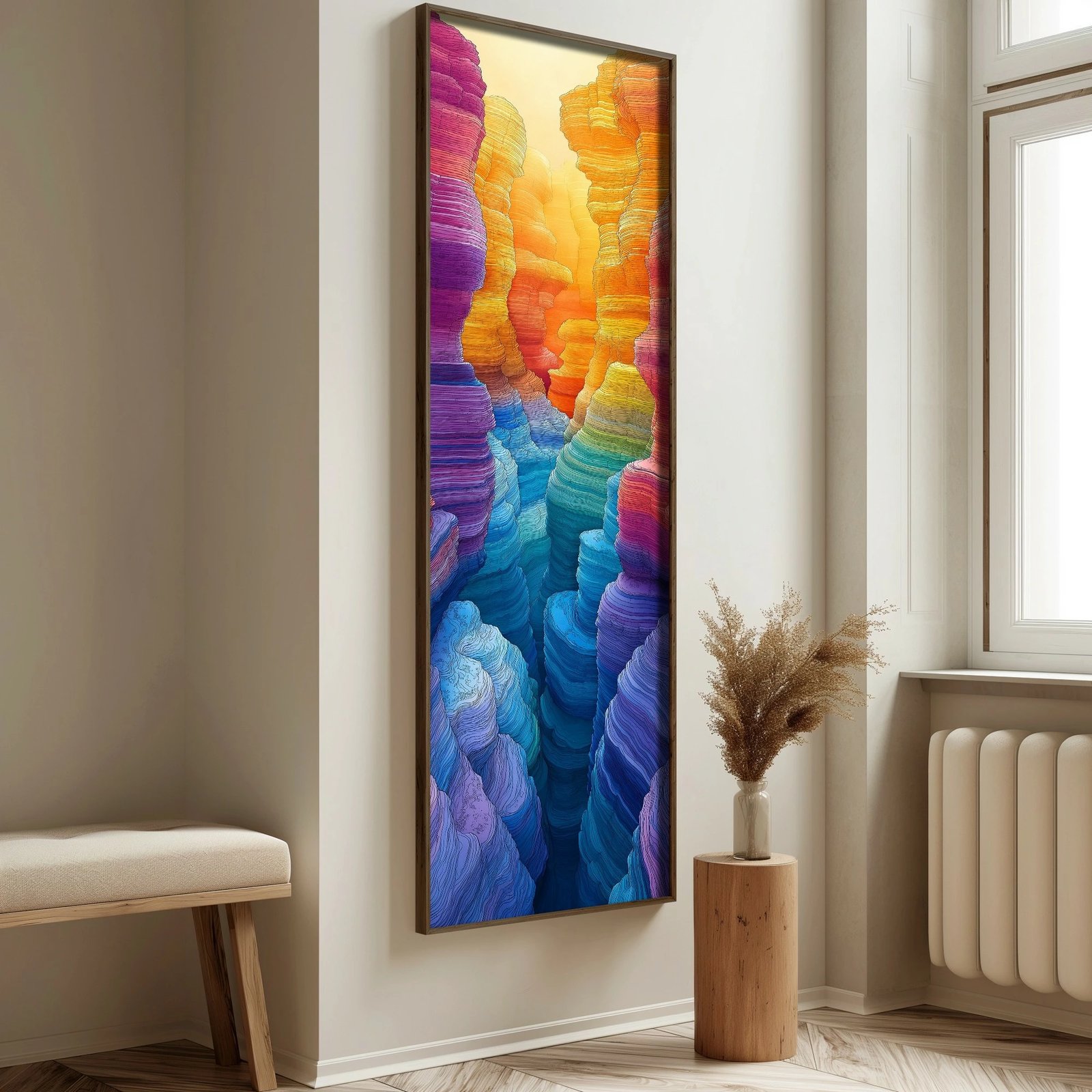 Pikturë dekorative me kornizë, MDF, shumëngjyrëshe, Wallity, EMR070