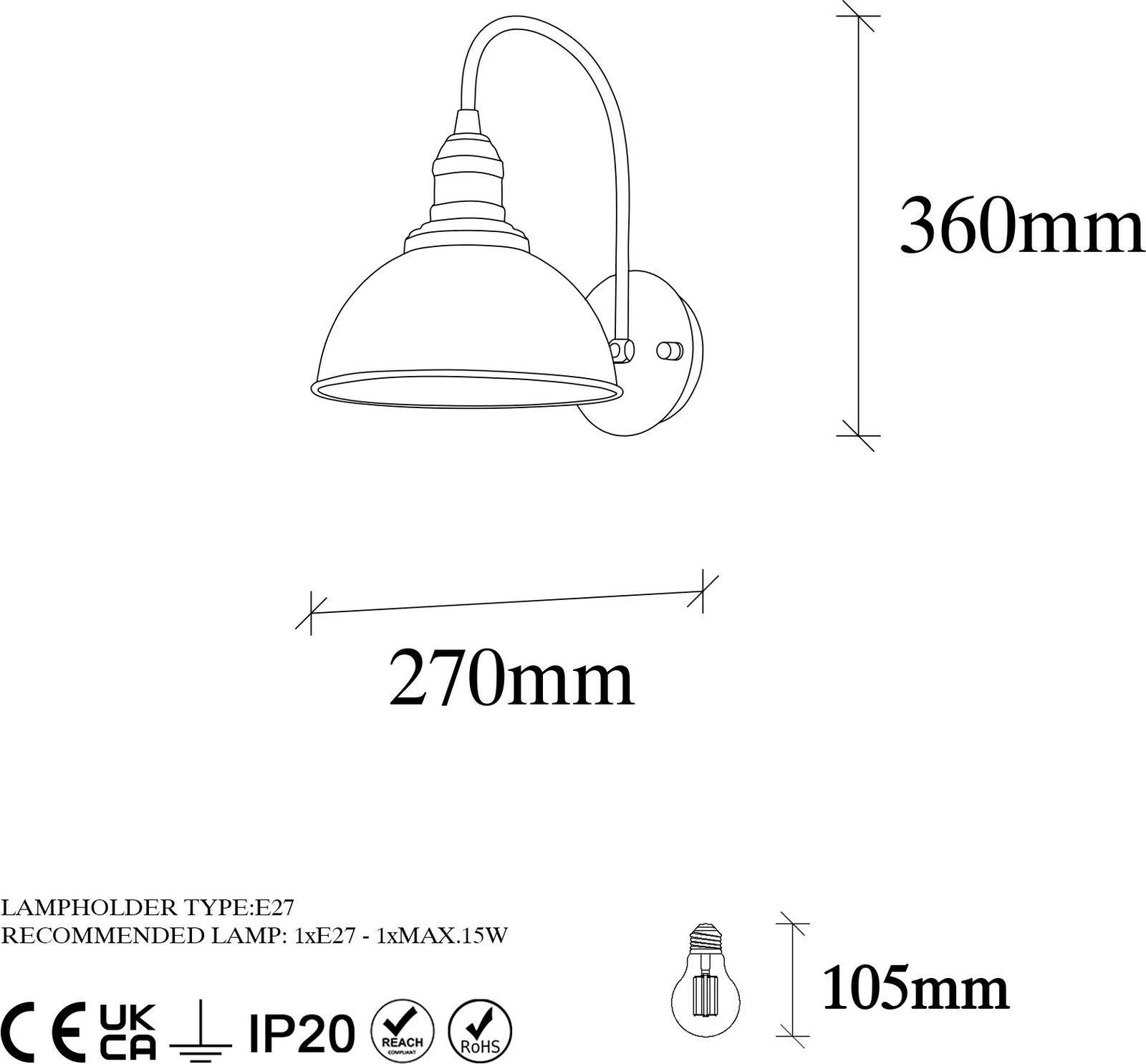 Llambë muri vintage, Opviq Varzan - 10845 Llambë muri vintage, Opviq Varzan - 10845