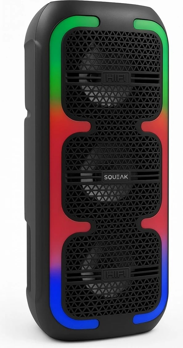 Altoparlant Bluetooth SQUEAK SQ1009 BeatOne 45 W, Bluetooth 5.3, USB-C, karaoke, 10 orë bateri, i zi