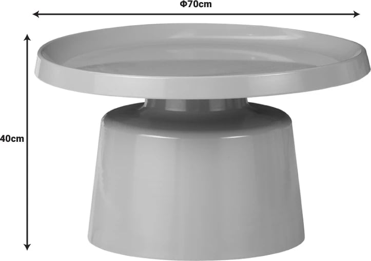 Set tavolina kafeje Ginoze, metal, ngjyrë kapuçino, 2 copë