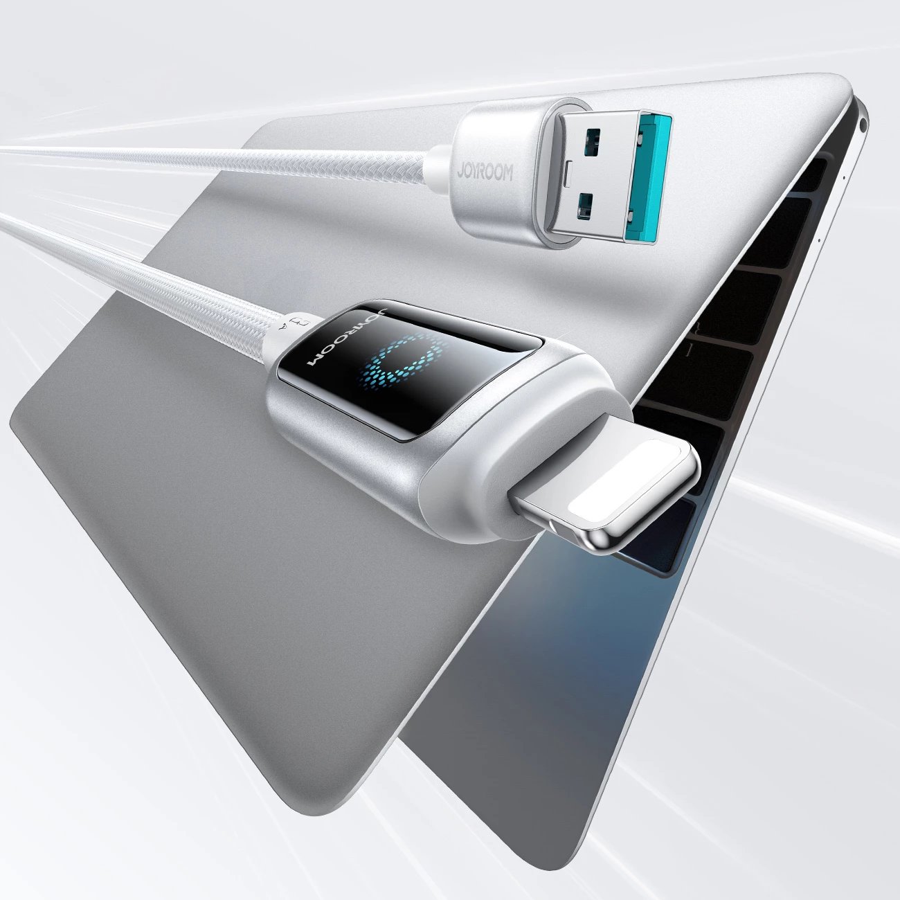 Kabllo USB-A në Lightning, Joyroom S-A55 StarFlight, 1.2 m 3A, e bardhë