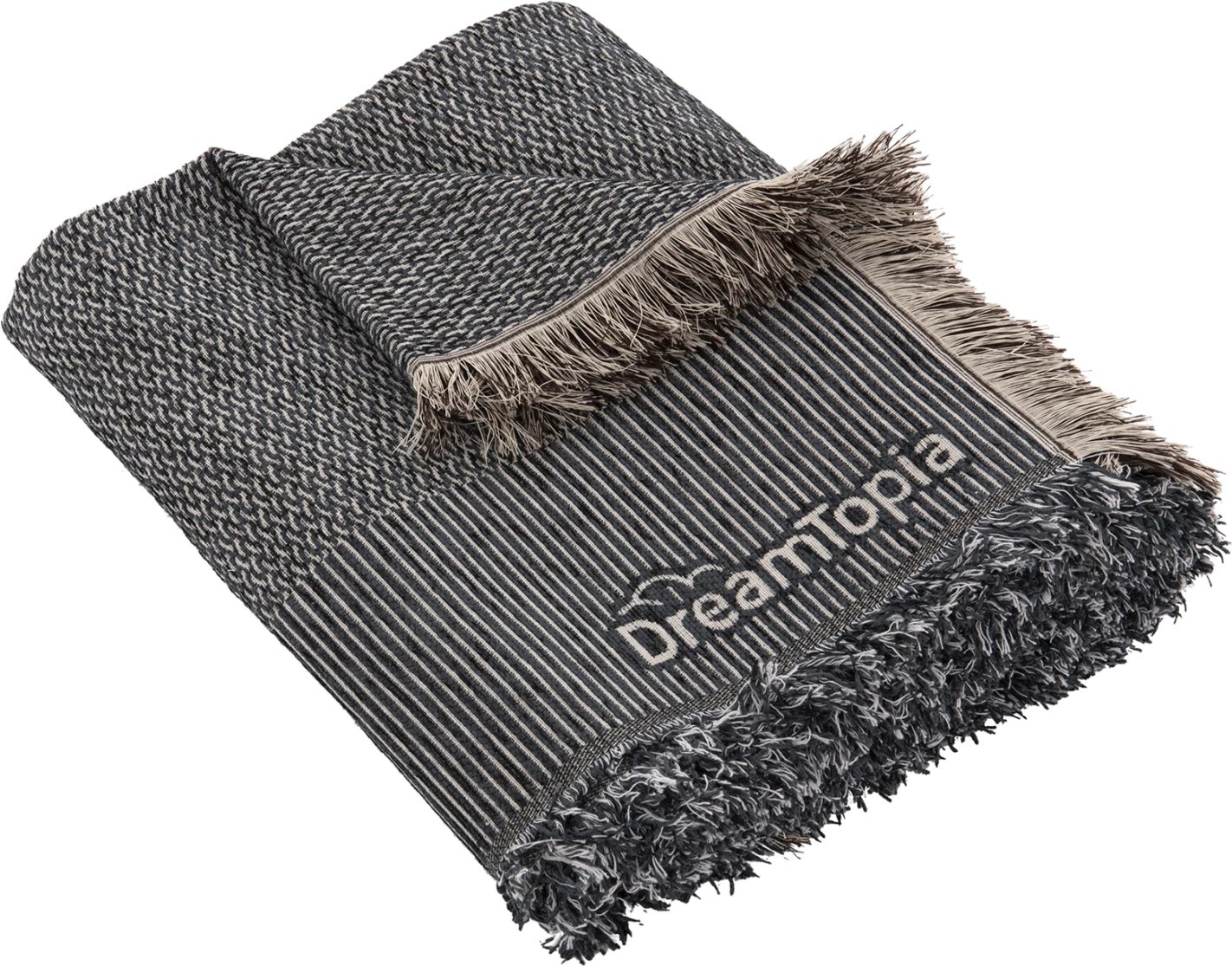 Mbulesë divani me franja DREAMTOPIA FH12162.09 ngjyrë blu 245x170cm