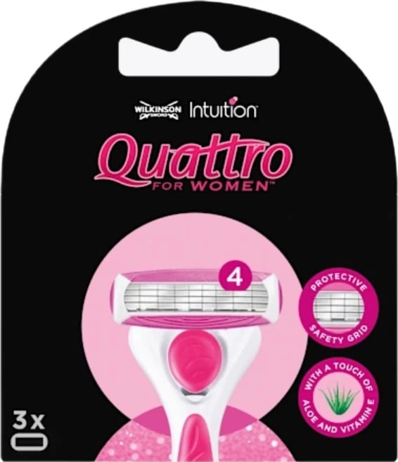 Rezerva për brisk rroje për femra Wilkinson Quattro For Women, 3 copë