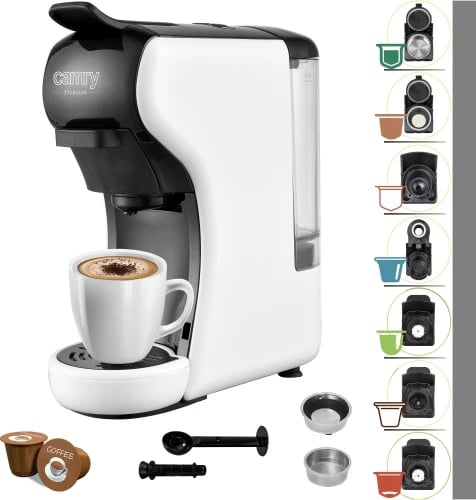 Makineri kafeje me kapsula, Camry, CR 4414, 19 bar, 0.6L, 1450W, e zezë/bardhë