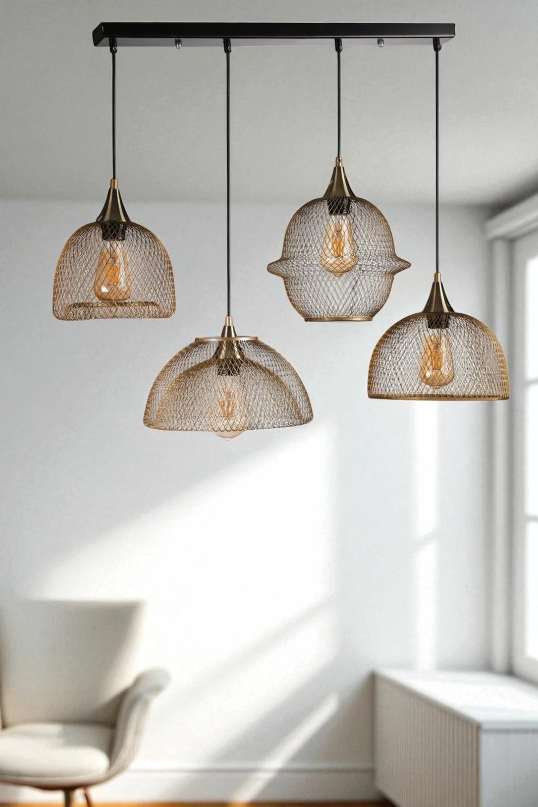 Llambë tavani Opviq, 9077-2, ngjyrë ari dhe e zezë