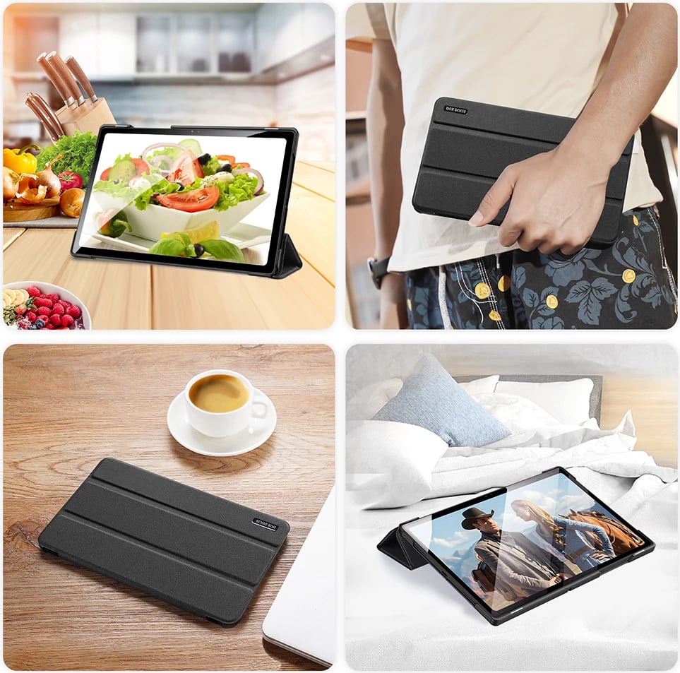 Mbështjellës tablet Dux Ducis Domo për Samsung Galaxy Tab A8 10.5'' (2021), me stand, smart sleep, i zi
