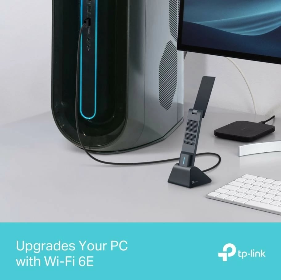 Adapter rrjeti USB TP-LINK Archer TXE70UH AXE5400, WiFi 6E, me dy antena, i zi