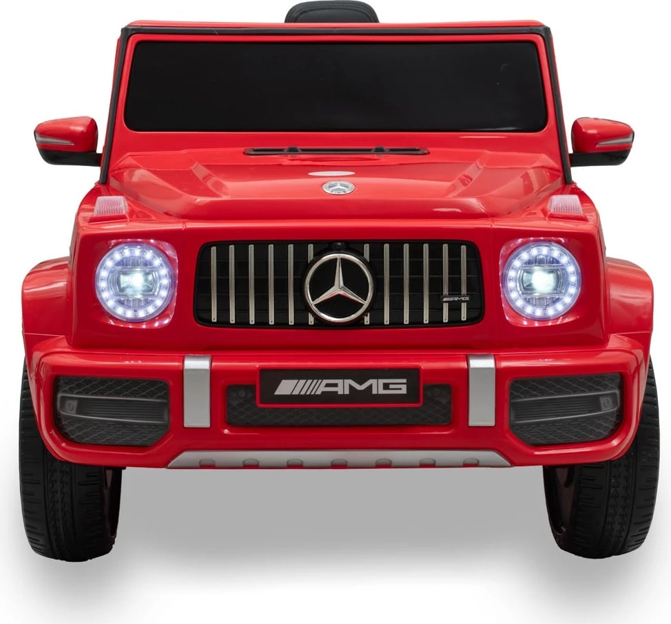 makinë elektrike për fëmijë, Baby Mix, Mercedes-Benz G63 AMG, 12V 4.5Ah, 2x30W, me telekomandë 2.4G, USB/Bluetooth, LED, e kuqe