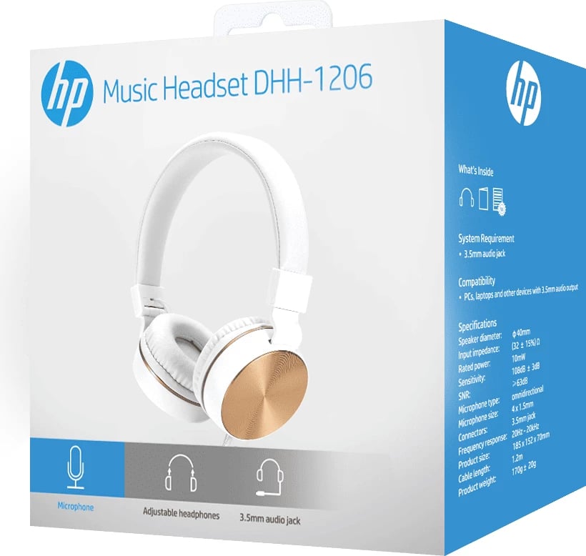 Kufje HP DHH-1206-WT